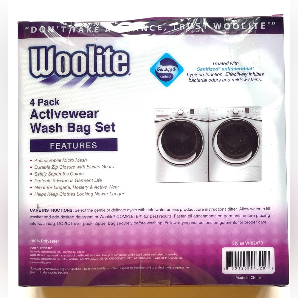 Woolite 4 Pack Activewear And Delicates Wash Bag Set - Picture 4 of 6